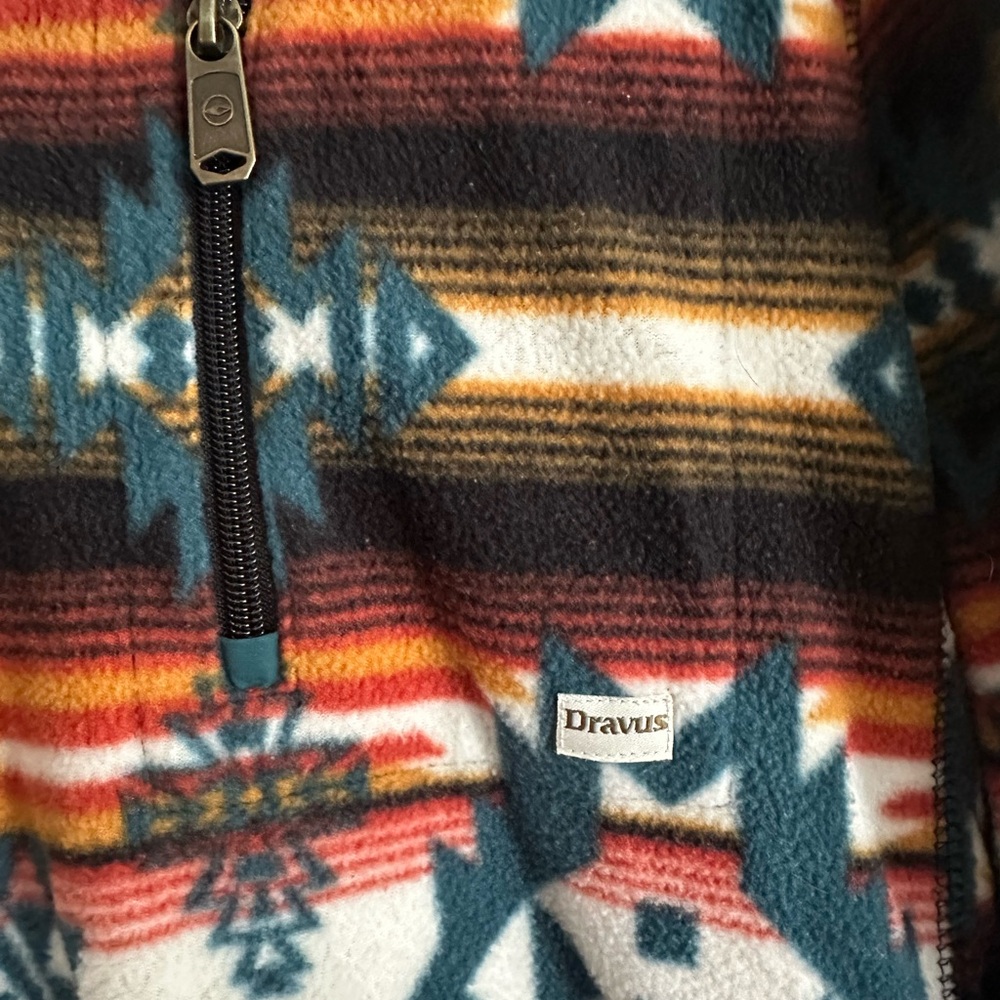 Dravus Aztec Pattern Hooded Pullover Jacket l - image 4